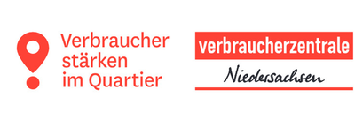 Projekt Verbraucher stärken im Quartier - Verbraucherzentrale Niedersachsen e.V. Logo - © Projekt Verbraucher stärken im Quartier - Verbraucherzentrale Niedersachsen e.V. Projekt Verbraucher stärken im Quartier - Verbraucherzentrale Niedersachsen e.V. Logo