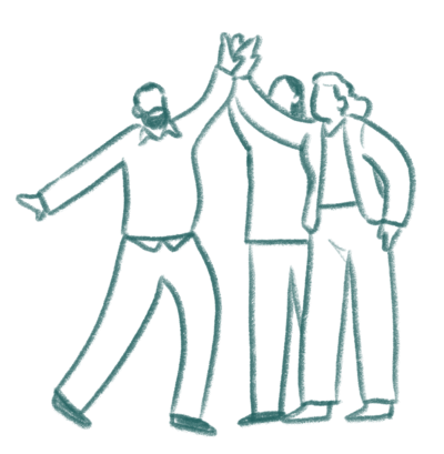 Illustration Zusammenarbeit - © GfG / Gruppe für Gestaltung Illustration Zusammenarbeit