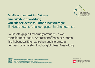 Wanderausstellung Zitate Ern&auml;hrungsarmut - Einf&uuml;hrende Tafel