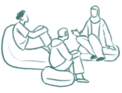 Illustration Sozialräume - © GfG / Gruppe für Gestaltung Illustration Sozialräume